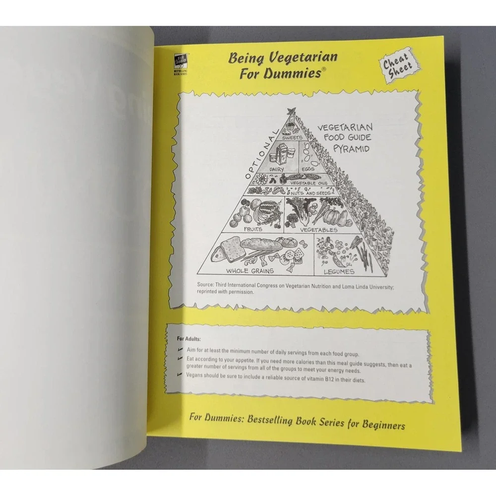 Being Vegetarian For Dummies Book Suzanne Havala Paperback Diet Nutrition Guide